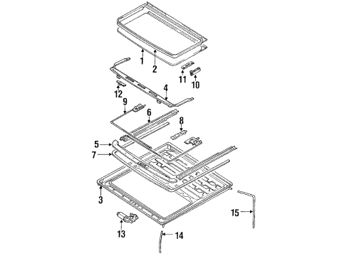 1992 Toyota Corolla Sunroof, Body Diagram 1 - Thumbnail