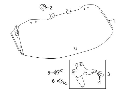 2019 Toyota Highlander Lift Gate - Glass & Hardware Diagram 2 - Thumbnail
