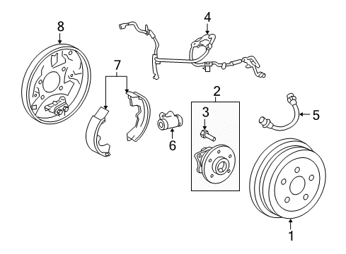 2019 Toyota Corolla Brake Components, Brakes Diagram 5 - Thumbnail