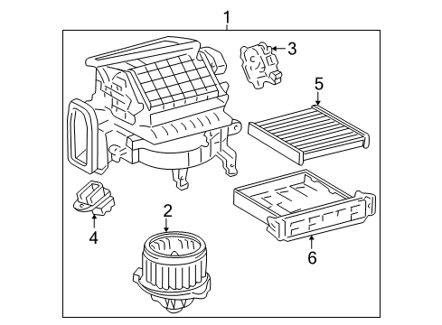 2004 Toyota Avalon Blower Motor & Fan, Air Condition Diagram