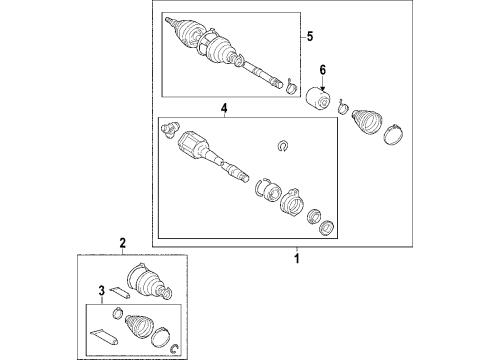 2012 Toyota RAV4 Front Axle Shafts & Joints, Drive Axles Diagram