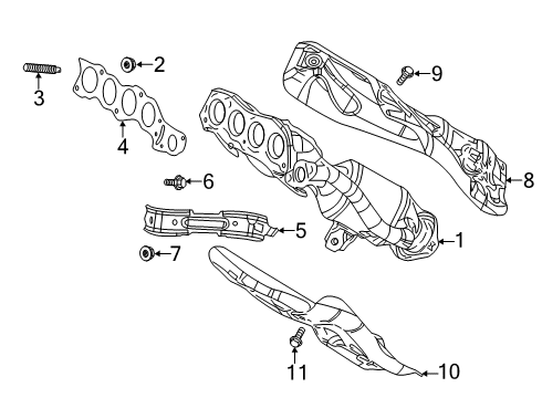 2023 Toyota Corolla INSULATOR, Exhaust M Diagram for 17168-F2050