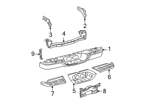 2004 Toyota Tundra Rear Bumper Diagram 2 - Thumbnail