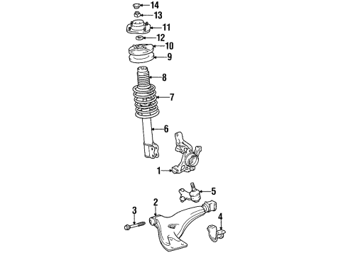 1996 Toyota Paseo Bolt Diagram for 90119-12099