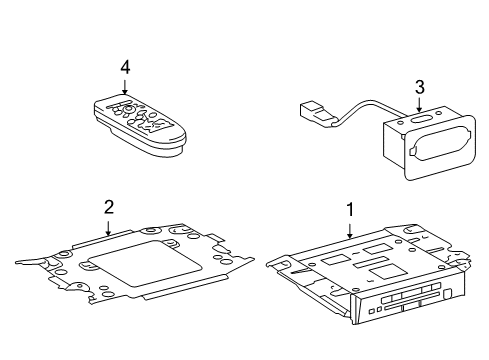 2009 Toyota Tundra Entertainment System Components Diagram