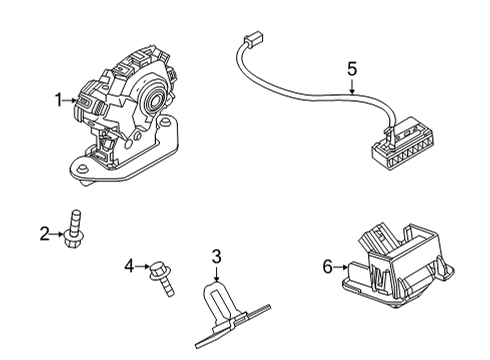 2020 Toyota Yaris Lock & Hardware Diagram