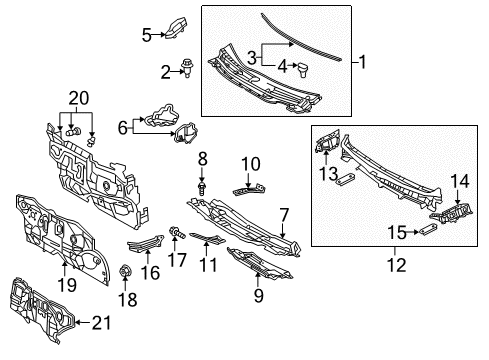 2015 Toyota Prius V Cowl Diagram