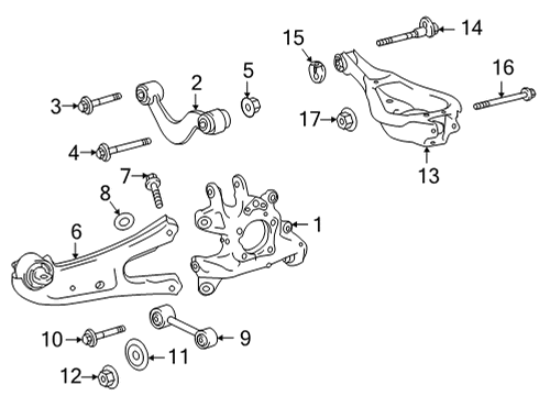 2023 Toyota Sienna Rear Suspension, Control Arm, Ride Control, Stabilizer Bar Diagram 4 - Thumbnail