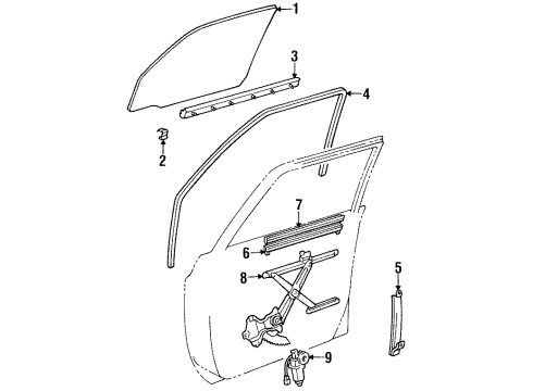 1997 Toyota Land Cruiser Front Door Diagram