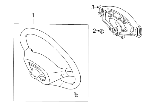 2004 Toyota Echo Wheel Assembly, Steering Diagram for 45100-52070-E0