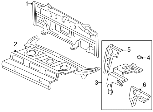 2001 Toyota Prius Rear Body Diagram