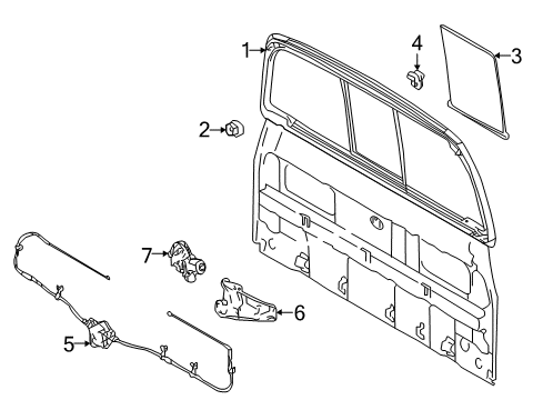 2023 Toyota Tacoma Glass & Hardware  Diagram 2 - Thumbnail