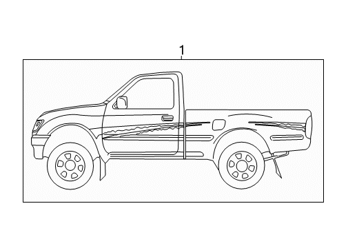 1995 Toyota Tacoma Stripe,Rc Sx,Rt NTSH Diagram for 00211-3R001-01