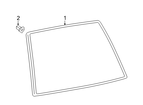 1998 Toyota RAV4 Back Door - Glass & Hardware Diagram