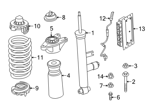 2020 Toyota GR Supra Cap, Shock ABSORBER Diagram for 48553-WAA01