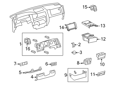 2010 Toyota Tundra Holder Assy, Instrument Panel Cup Diagram for 55620-0C020-C0