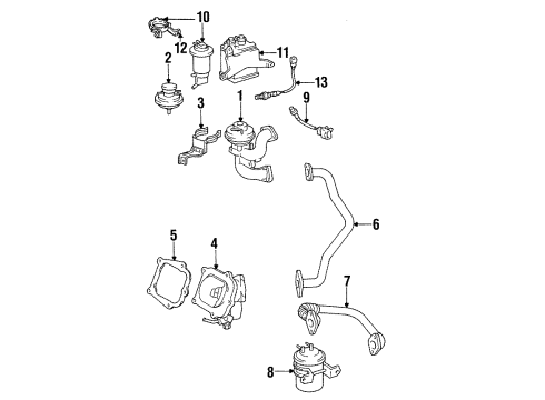 1995 Toyota Avalon Ecm Ecu Engine Control Module Diagram for 89661-07010-84