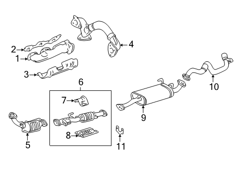 2001 Toyota 4Runner Exhaust Manifold Diagram