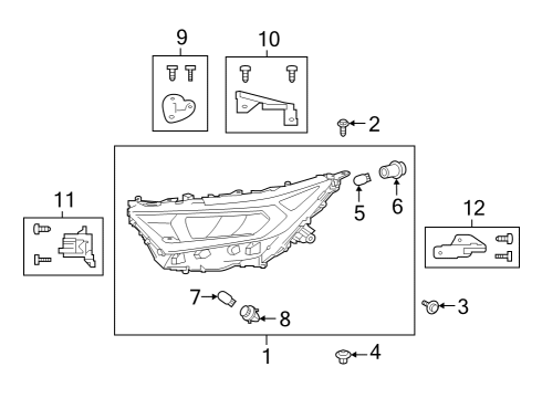 2023 Toyota RAV4 Headlamp Components Diagram 6 - Thumbnail