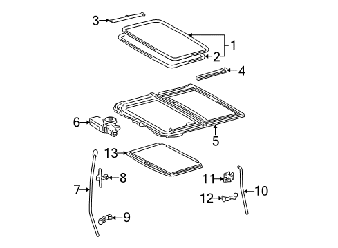 2006 Toyota Camry Sunroof, Body Diagram 2 - Thumbnail