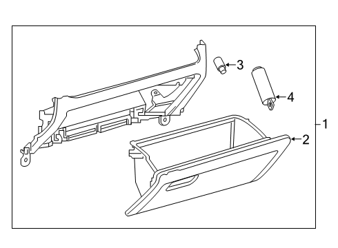 2022 Toyota RAV4 Door Assembly, Glove Com Diagram for 55550-0R050-C0