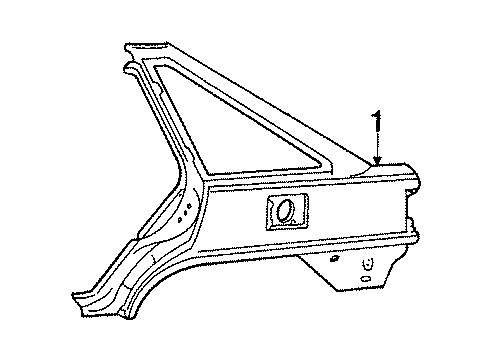 1985 Toyota Camry Quarter Panel & Components Diagram