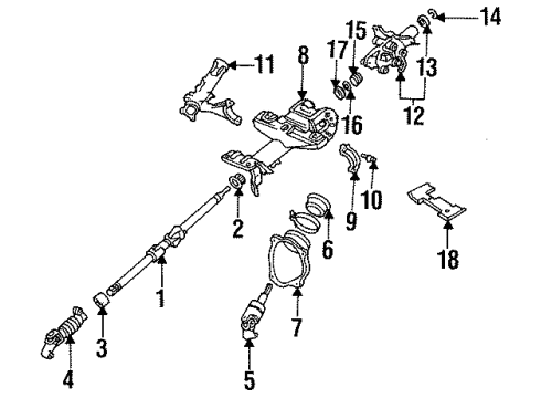 1996 Toyota Celica Shaft & Internal Components Diagram