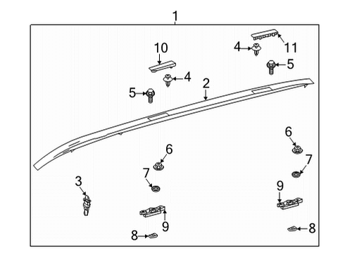 2020 Toyota Highlander Luggage Carrier Diagram