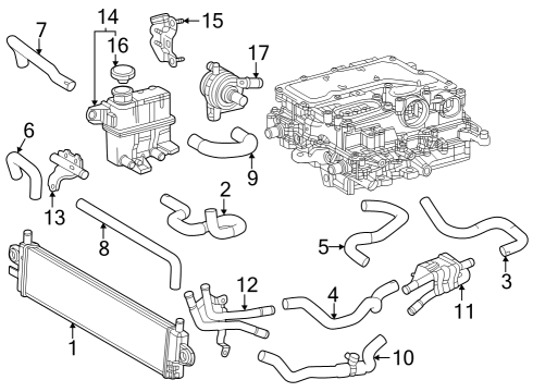 2023 Toyota Tundra Radiator & Components Diagram