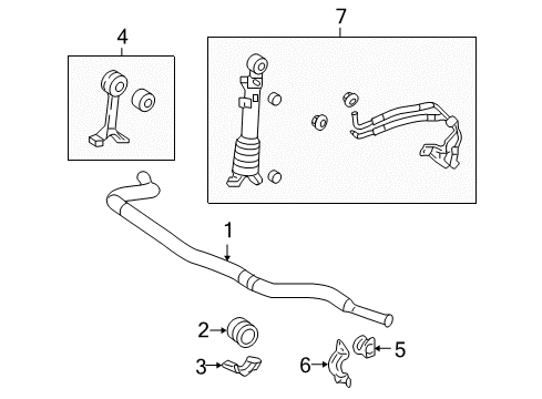 2018 Toyota 4Runner Stabilizer Bar & Components - Front Diagram 2 - Thumbnail