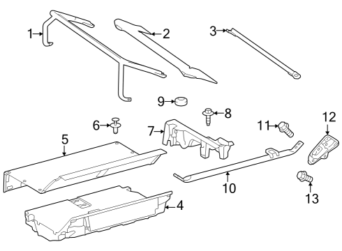 2023 Toyota GR Corolla TRIM, RR FLOOR Diagram for 58575-12020