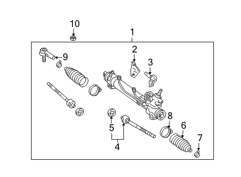 2006 Toyota Highlander Steering Column & Wheel, Steering Gear & Linkage Diagram