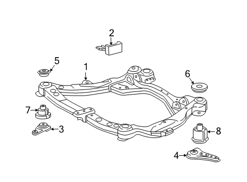 2007 Toyota Solara Suspension Mounting - Front Diagram