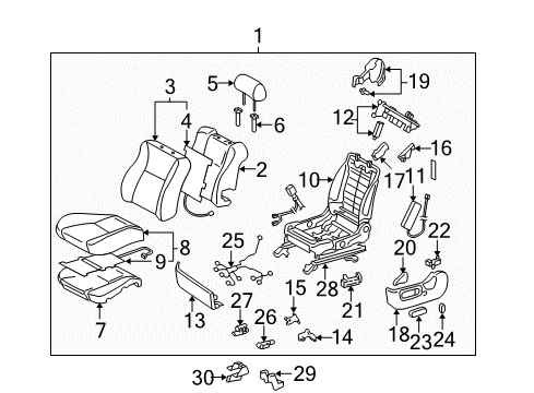 2004 Toyota Solara Shield, Front Seat Cushion, LH Diagram for 71812-AA140-A0