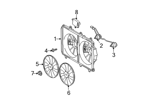 2010 Toyota Highlander Cooling System, Radiator, Water Pump, Cooling Fan Diagram 3 - Thumbnail