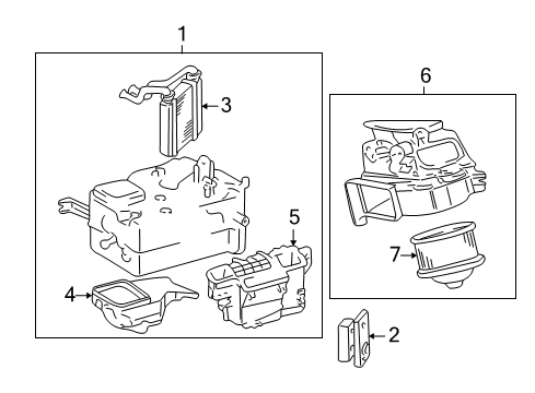 2005 Toyota MR2 Spyder Heater Core & Control Valve Diagram