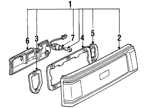 1986 Toyota Celica Seat Packing Diagram for 81558-14510