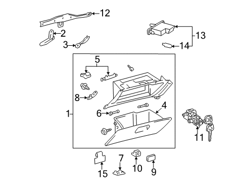 2000 Toyota Solara Bracket Sub-Assy, Instrument Panel, Center Diagram for 55308-06020