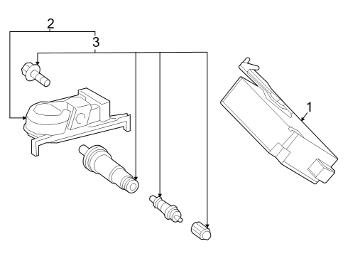 2023 Toyota bZ4X Tire Pressure Monitoring Diagram