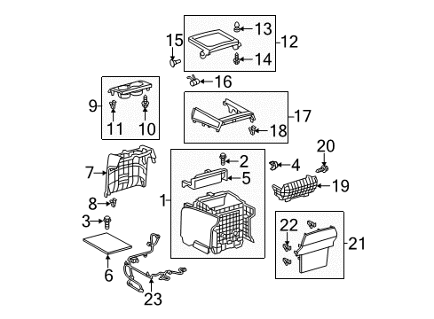 2014 Toyota Sienna Box Sub-Assembly, CONSOL Diagram for 58801-08021-E0