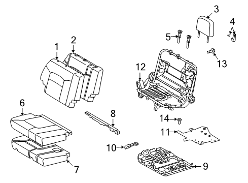 2011 Toyota Land Cruiser No.3 Seat Cushion Cover Sub-Assembly , Right Diagram for 79031-60672-E1