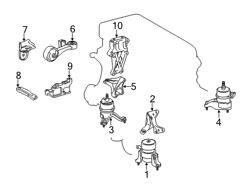 2017 Toyota Camry Rod, Engine Moving Control Diagram for 12363-0V070