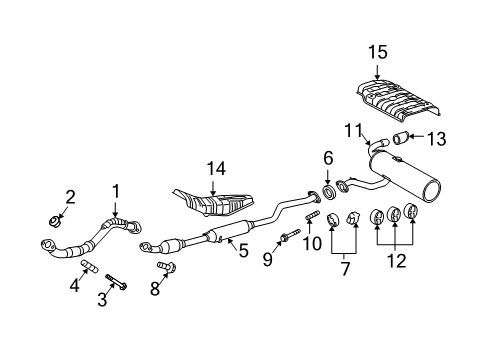 2007 Scion tC Insulator, Main Muffler Heat Diagram for 58327-21050