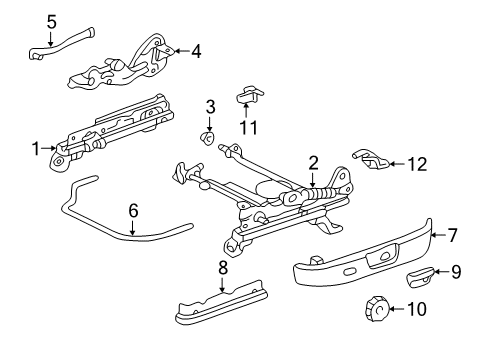 1998 Toyota Camry Link, Driver Side Diagram for 72406-33030