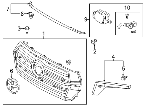 2016 Toyota Land Cruiser Cover, HEADLAMP, RH Diagram for 53181-60040