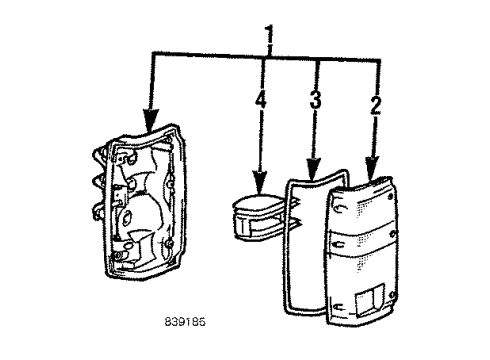 1986 Toyota Pickup Tail Lamps Diagram