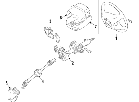 2015 Toyota Camry Wheel Assembly, Steering Diagram for 45100-06P70-C2