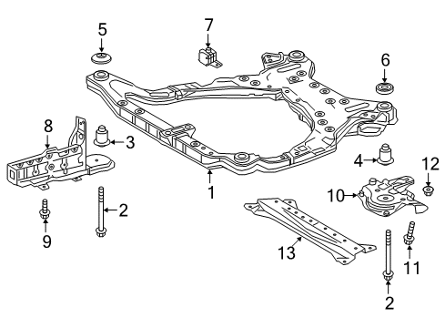 2022 Toyota Camry Suspension Mounting - Front Diagram 1 - Thumbnail