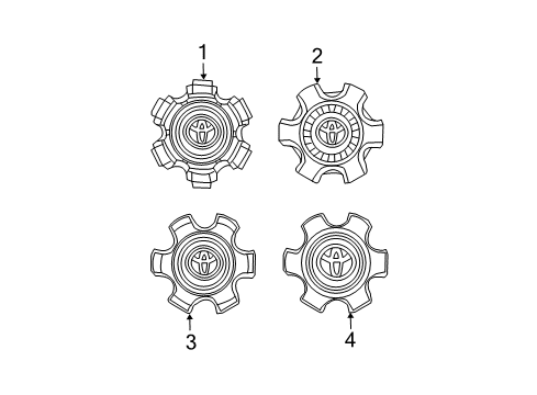 2005 Toyota 4Runner Wheel Covers & Trim Diagram