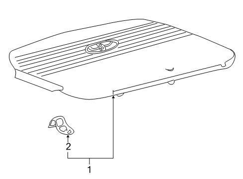 1998 Toyota Camry Engine Appearance Cover Diagram